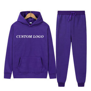 Conjunto de Sudadera con Capucha y Pantalones Deportivos de Algodón Unisex TKAN738 con Logotipo Personalizado Bordado e Impreso para Hombre - Product Image 5