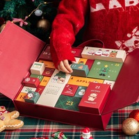 Carton rigide de luxe imprimé sur mesure emballage de cadeau en papier vide calendrier de l'avent compte à rebours boîte de calendrier de l'avent de Noël