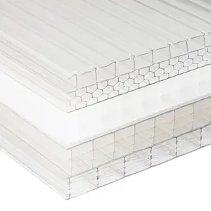 Wall Polycarbonate Sheet 8mm Transparent Twin Wall Polycarbonate Sheet For Glass Room Sunroom 4 Season