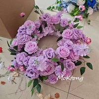 Couronne rose fleurs pièce maîtresse fleurs décoratives événement mariage décor mariage Galrand couronne Table pièces centrales décor fleur