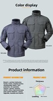 Veste bomber tactique d'extérieur pour homme, printemps-automne, M65, imperméable, sportive, en polyester