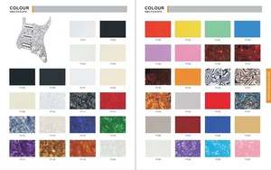 卸売 12x17インチ 4プライ PVC ブラックパール ベースギター ピックガード ブランク素材 スクラッチプレート シート - Product Image 5