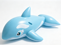 Bouée gonflable Premium Orca, design animalier mignon en PVC durable pour piscine, plage et vacances en lac
