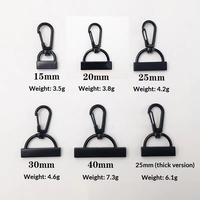 Boucle en sangle noire électrophorétique à double trou avec vis de torsion, pendentif plaqué or, accessoire de quincaillerie DIY pour bagages et vêtements