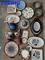 Assiettes à plantes en céramique et porcelaine, peintes à la main, durables, en vrac, couleurs de fleurs assorties, bols et plats élégants et économiques, cadeaux d'affaires