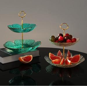 Plaques en plastique transparent, 2 niveaux, support à Cupcake avec présentoir, plateau de service pour la fête, 9 pouces - Product Image 3