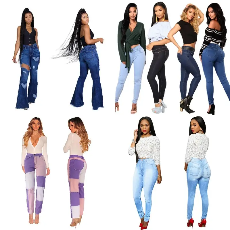 Europa und die Vereinigten Staaten mode lässig sexy Damenjeans stretch Jeans mode Jeans