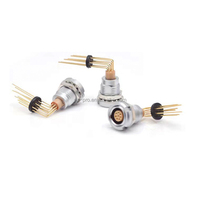 EX-PRO Circular ECG 1B Series Conector hembra de empuje de grado médico autoblocante Protección IP64 Núcleo de aguja de ángulo de 90 grados