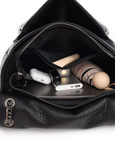 Soft Leather Hobo <b>Bag</b> Fashion Embossed <b>Messenger</b> <b>Bag</b> Large Capacity Microfiber Leather <b>Messenger</b> <b>Bag</b> for <b>Women</b> - Product Image 4