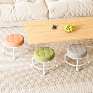 Petit Tabouret Poulie Basse & Tabouret d'Apprentissage Ménage Paresseux Patinage Beauté Couture Petite <span class=keywords><strong>Chaise</strong></span> Avec Roue Universelle - Product Image 2