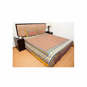 Custom Wholesale Luxury Designs King Microfiber CottonPure Cotton Jaipuri Printed Double Hand Block Bed <b>Sheet</b> Cotton Printed - Product Image 1
