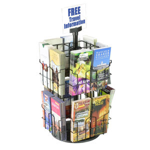 Porte-brochures en métal à 2 niveaux pour table, présentoir rotatif pour bandes dessinées pour librairies - Product Image 2