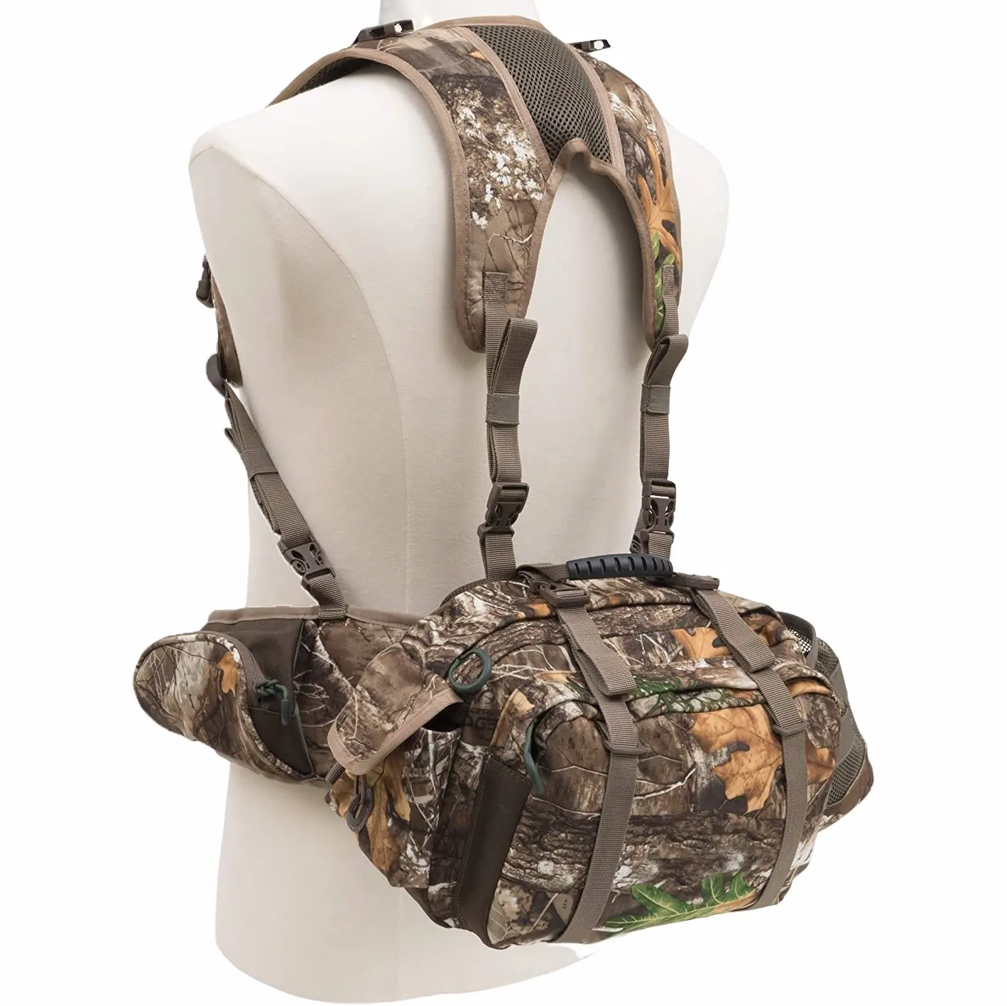 Large Hunting Day Pack With Call Pocket Game Bag And Binocular Pocket Removable Shoulder Harness Hiking Binopack