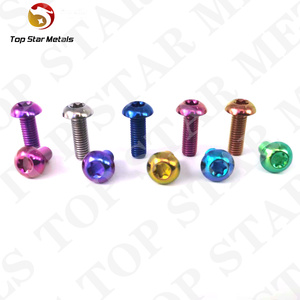 TITST Đinh Ốc Titan <span class=keywords><strong>M2.5</strong></span> M3 M4 M5 M6 Bu Lông Đầu Nút Lục Giác Titan Chốt Titan ISO 7380 - Product Image 5