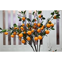 Grandes Branches de Fleurs d'Oranger Artificielles, Pur Artisanat, Peinture en Mousse, pour Salon et Table à Manger
