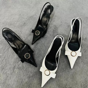 High Quality Sexy Genuine Leather Women's High Heels Summer Wedding Shoes <b>Light</b> Weight <b>Pointed</b> Toe Stiletto Heel Comfortable - Product Image 6