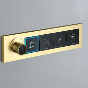 Miscelatore <span class=keywords><strong>doccia</strong></span> di lusso Set bagno Display digitale lunga fila pulsante a temperatura costante a quattro funzioni <span class=keywords><strong>soffione</strong></span> <span class=keywords><strong>doccia</strong></span> - Product Image 6