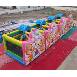 Château gonflable combiné pour enfants en PVC, toboggan, ours en peluche, léger, garantie 3 ans pour la cour - Product Image 3