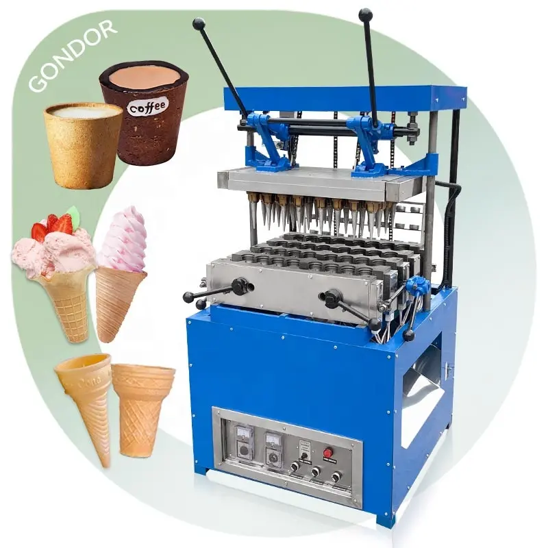 Zucchero piccolo Make gelato Roll industriale Semi automatico Wafer cuoce manuale macchina per fabbricare cono gelato