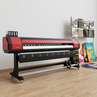 Impresora digital de inyección de tinta de formato ancho de 3200 mm con interfaz Ethernet, colores CMYK para impresión de pancartas y pegatinas publicitarias grandes para exteriores.