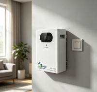Batterie LiFePO4 murale 25,6 V 100 Ah 2560 Wh avec BMS intégré, pour stockage d'énergie solaire domestique, batterie lithium pour système hors réseau