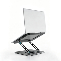 Support de tablette et de téléphone rotatif à 360 degrés en métal, pliable, réglable en hauteur, support de bureau portable pour iPad