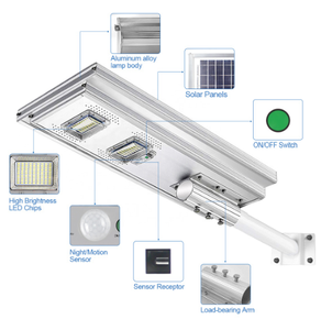 Da esterno cintura impermeabile in lega di alluminio telecomando IP65 integrato <span class=keywords><strong>energia</strong></span> <span class=keywords><strong>solare</strong></span> 100 Watt lampione <span class=keywords><strong>solare</strong></span> <span class=keywords><strong>solare</strong></span> - Product Image 2