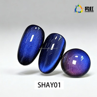 SH Matières Premières en Gros Prix Usine Effet Œil de Chat Magnétique 3-en-1 Pigment Gel Poudre Colorée Couleurs Changeantes Caméléon