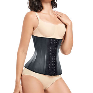 Langqin Plus Corset amincissant en latex givré avec fermeture à agrafes, écologique, respirant, compression à contrôle moyen - Product Image 2