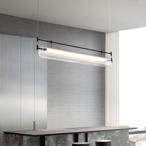 Minimalist Linear Chandelier Led Light Long Strip Pendant For Dining Room Bar Island Counter Home Lighting Fixture - Product Image 3