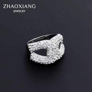 Anillos con Incrustaciones de Circonitas Cúbicas para Mujer, Joyería de Compromiso para Fiestas, Anillo de Dedo de Acero Inoxidable de Alta Calidad - Product Image 3