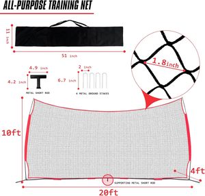 20 * 10ft xách tay <span class=keywords><strong>backstop</strong></span> Net Heavy Duty thể thao <span class=keywords><strong>backstop</strong></span> Net bóng chày Net nhà sản xuất từ Trung Quốc - Product Image 2