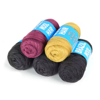 Fil à tricoter 100 % laine du Brésil, tricoté à la main et à la machine, 70g, 23 mètres, fil acrylique pour tresses africaines, fausses locks/wraps et crochet