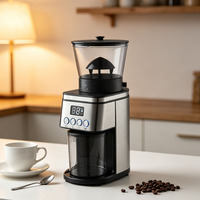 Moulin à café mécanique à meules coniques avec bouton marche/arrêt physique, réservoir de poudre de 150g, broyage quantitatif, appareil de cuisine