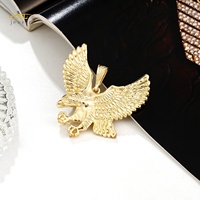 Pendentif Aigle Plaqué Or 14K JML pour Hommes, Vente en Gros, Pendentif Tricolore pour Collier Homme, Chapado En Oro Los Hombres Collar