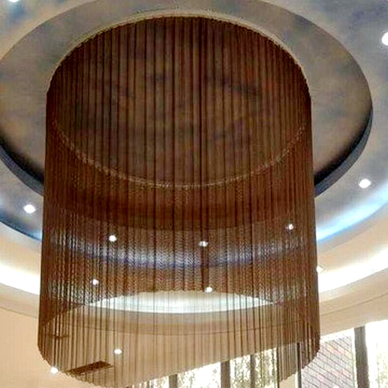 Cortinas contemporáneas de metal tejido