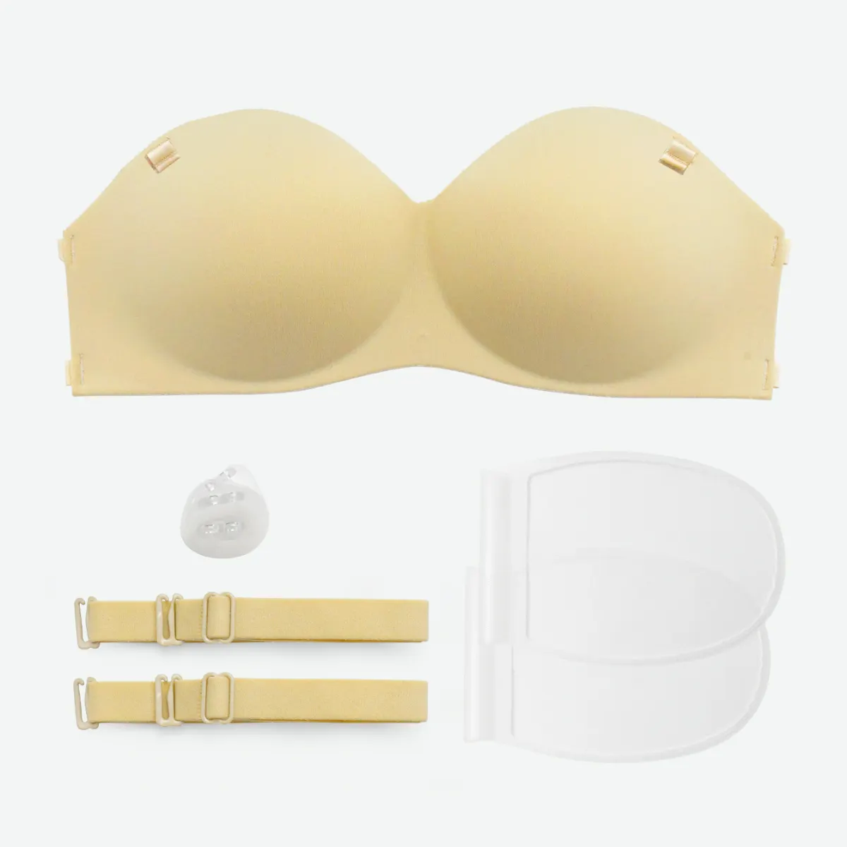 Strapless Backless Push-up Bra with Removable Shoulder Strap Anti-slip Seamless Logo on Cup for Women Hot Selling Plus Size