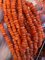Vente en gros 10mm de corail de bambou de mer perles de corail orange en vrac perles de bambou de mer pour la fabrication de bijoux