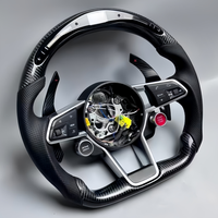 Volant en fibre de carbone LED pour Audi B8 R8 B9 B8.5 A1 A3 A4 A5 A6 A7 A8 S4 S5 RS6 RS5 RS7 S7 TT, style sport