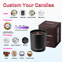 Ensemble de bougies personnalisées de luxe en gros, cadeau de fêtes, décoration d'intérieur, ensemble cadeau de bougies parfumées et diffuseur à bâtonnets