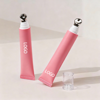Tube souple vide personnalisé de 15 ml pour brillant à lèvres avec applicateur à pointe métallique, emballage cosmétique vide en plastique pour baume à lèvres