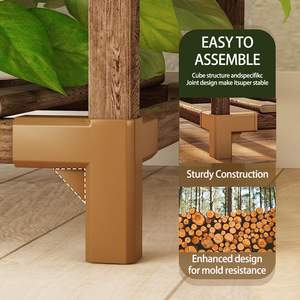 Đăng nhập phong cách cây xanh giá Kích thước chấp nhận được tùy chỉnh cây xanh lưu trữ giá cây tre đứng - Product Image 4