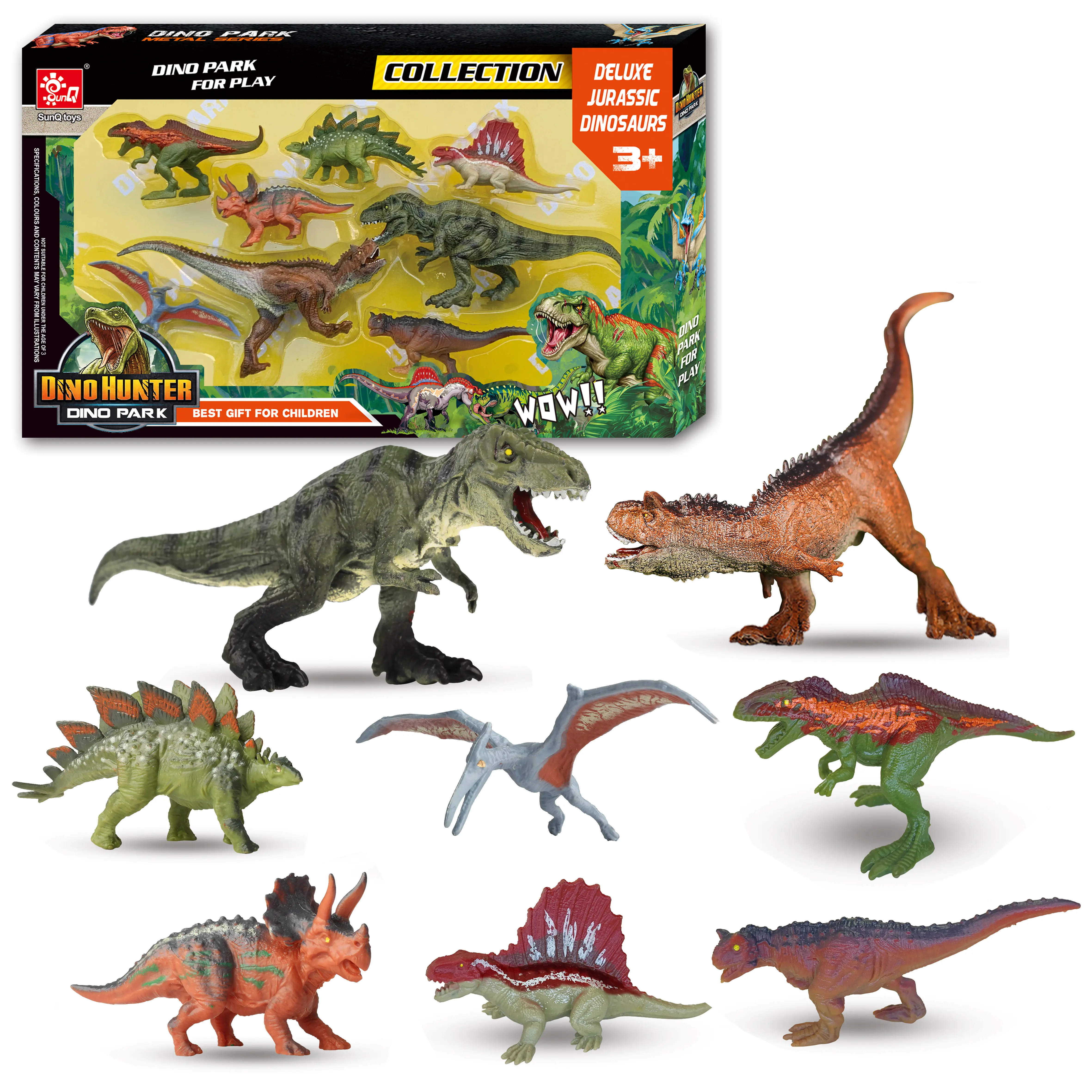 Factory Low Price Wholesale 8Pcs Plastic Dinosaur Realistic Model Jurassic Dinosaurs World Toy Set Dinosaur Model For Sale