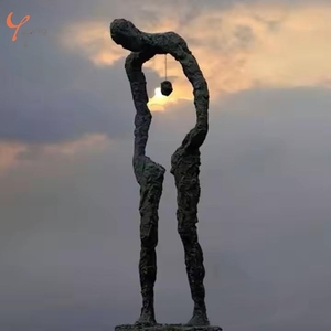Arte moderna grande <span class=keywords><strong>giardino</strong></span> in metallo statua personalizzata in ottone fusione di rame scultura decorazione esterna-enorme bronzo astratto uomo statua - Product Image 5