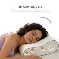 Oreiller ergonomique YUE RISE en mousse à mémoire de forme, soutien multi-positions (côté, dos, ventre), soulagement des douleurs cervicales, contour ferme, orthopédique