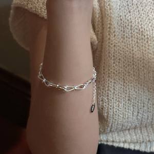S925 Sterling Silver Style Coréen Rétro Mode Chaîne Bracelet Simple Niche Conception Noué Bijoux pour La Vente En Gros - Product Image 2