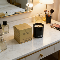 Boîte cadeau écologique personnalisée en deux parties, vente en gros, boîte rigide de luxe avec couvercle et base pour emballage de bougies, d'aromathérapie et de flacons de parfum