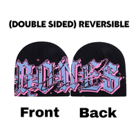 Bonnet Réversible en Acrylique Jacquard de Haute Qualité, Doux et Tricoté pour l'Hiver, Style Slouchy