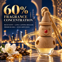 Diffuseur de parfum liquide personnalisé pour voiture avec bouchon en bois sculpté, concentration de parfum à 60%, rechargeable, OEM ODM, à suspendre, pour bureau