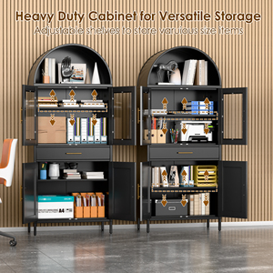 Living Room Display <strong>Cabinet</strong> Arched Storage <strong>Cabinets</strong> Sideboard Kitchen <strong>Cabinet</strong> - Product Image 6